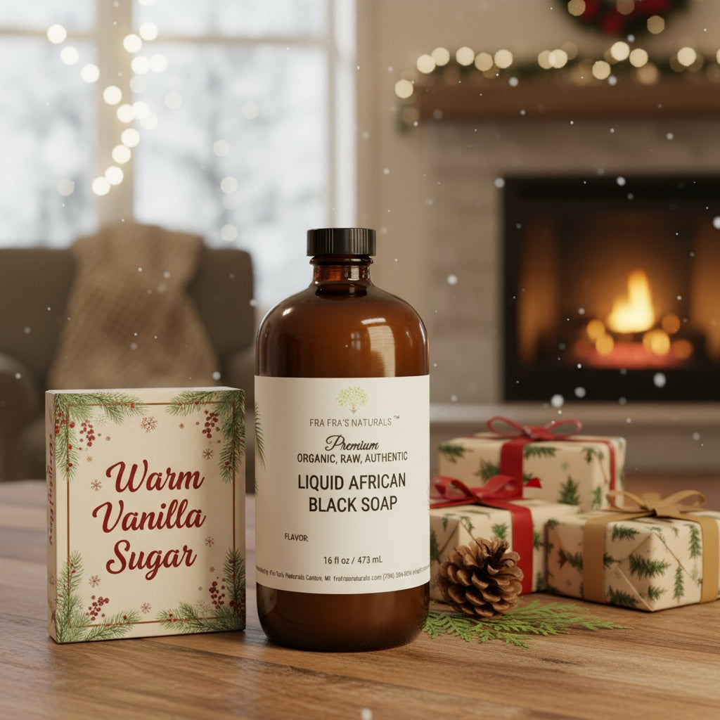 Holiday Aromas Raw Organic Unrefined Liquid African Black Soap