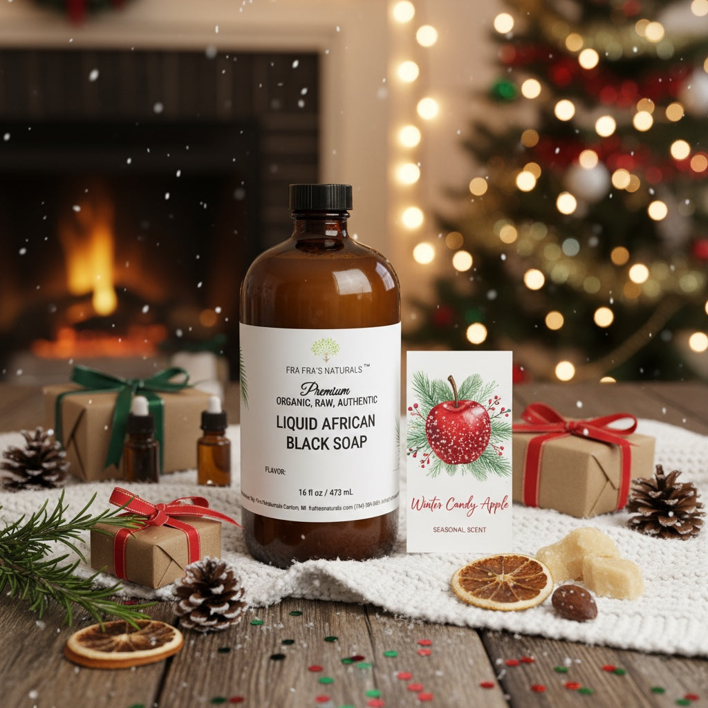 Holiday Aromas Raw Organic Unrefined Liquid African Black Soap