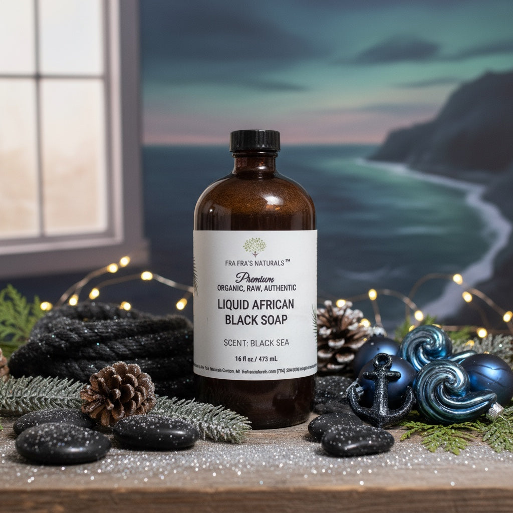 Holiday Aromas Raw Organic Unrefined Liquid African Black Soap