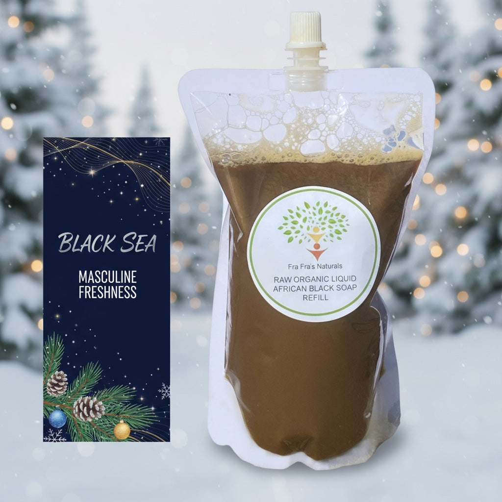 Holiday Aromas Raw Organic Unrefined Liquid African Black Soap