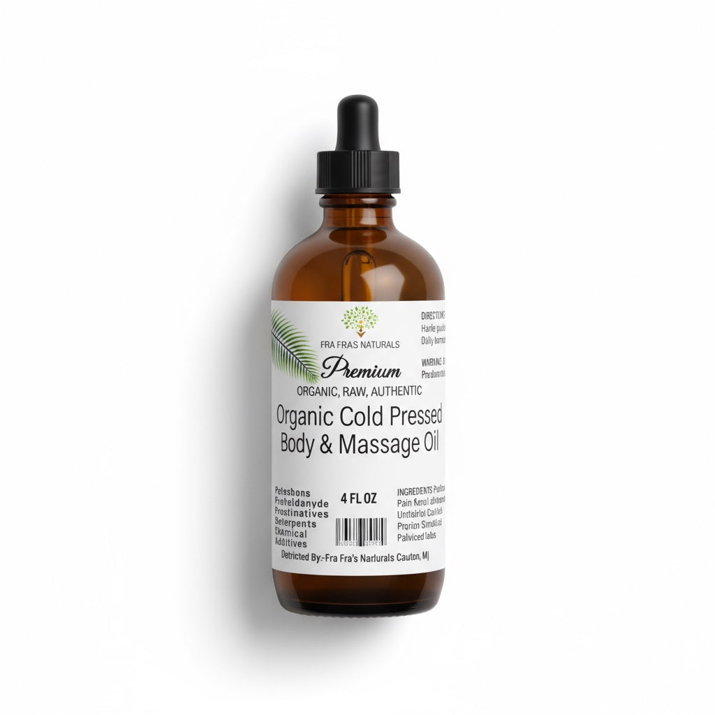 Fra Fra's Naturals | Organic Cold Pressed  Body & Massage Oil - 4 OZ