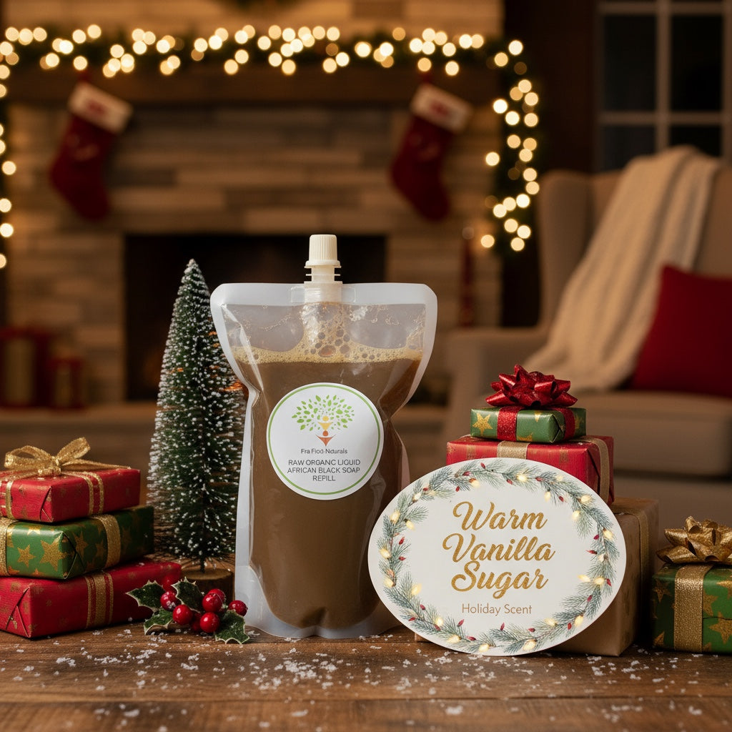 Holiday Aromas Raw Organic Unrefined Liquid African Black Soap