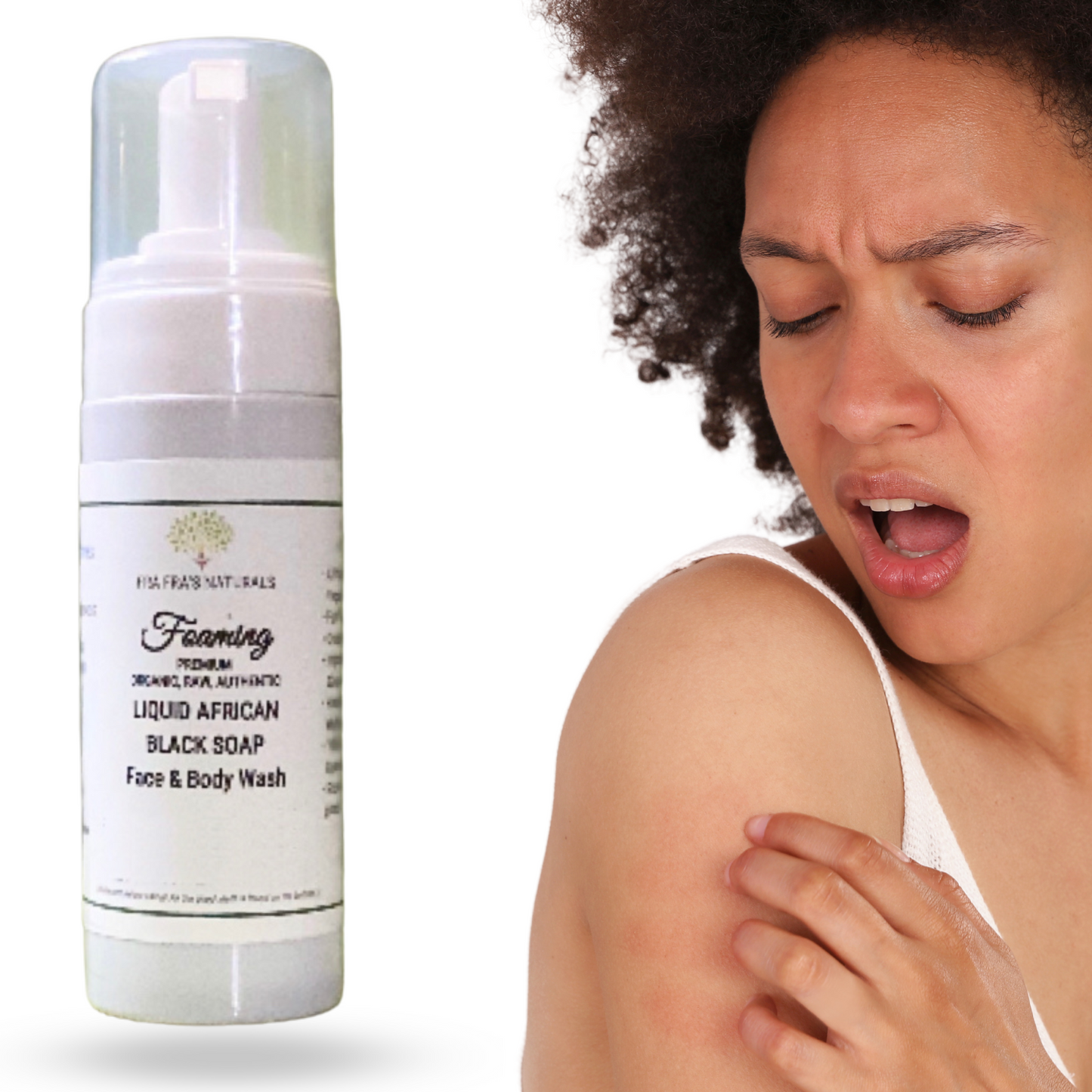 Fra Fra's Naturals | Premium Anti-Itch Foaming African Black Soap Face and Body Wash