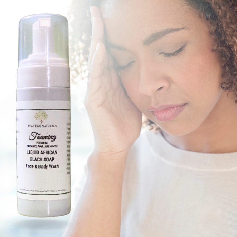 Fra Fra's Naturals | Premium Migraine Blend Foaming African Black Soap Face & Body Wash