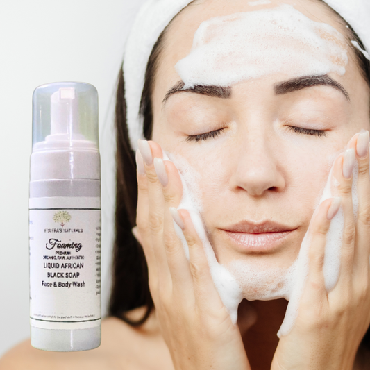 Fra Fra's Naturals | Premium Healing Psoriasis Foaming African Black Soap Face and Body Wash