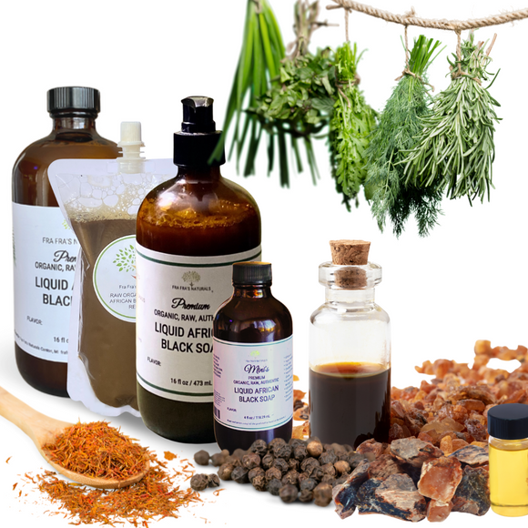 Fra Fra's Naturals | Premium Organic Raw Liquid African Black Soap - Woodsy Scents