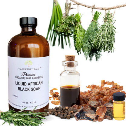 Fra Fra's Naturals | Premium Organic Raw Liquid African Black Soap - Woodsy Scents