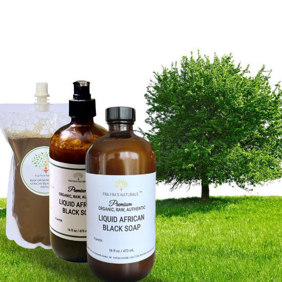 Fra Fra's Naturals | Premium Organic Raw Liquid African Black Soap - Camphor Scents