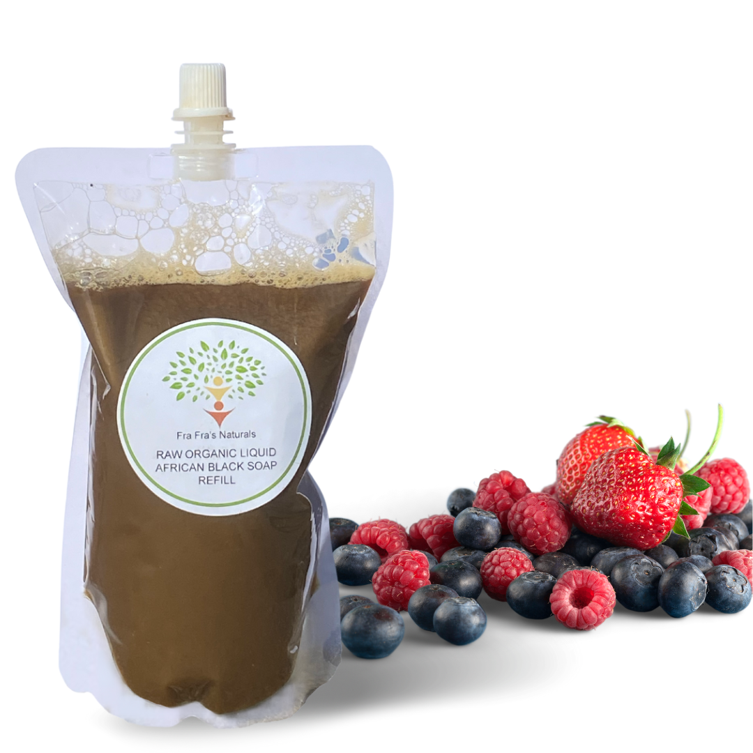 Fra Fra's Naturals | Premium Organic Raw Liquid African Black Soap - Fruit Scents